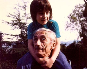 Fabien Cousteau with his father Jacques Cousteau
