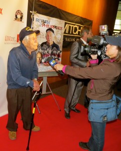 Leon Cooper interviewed by KCBS CBS2 about his mission to bring home 88,000 MIAs - Photo by Liz H Kelly