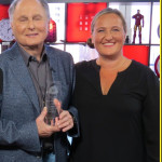 Improv Founder Budd Friedman receives Golden Goody Award from daughter Zoe Friedman (Comedy Gives Back Co-Founder)
